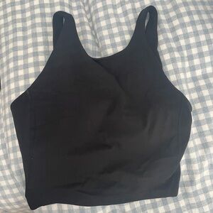 Lululemon Black Cropped Scoop Neck Athletic Tank